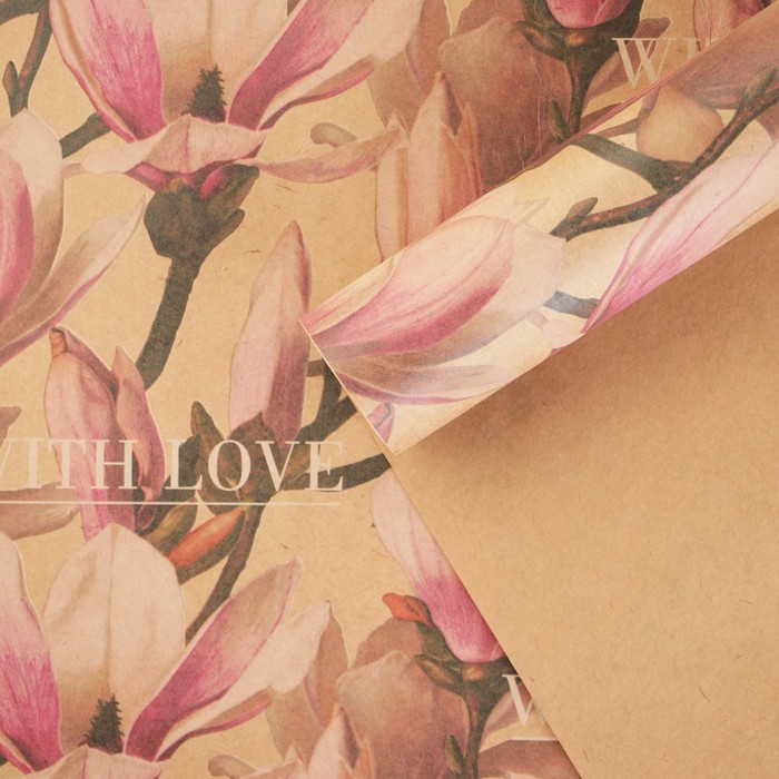 Бумага упаковочная крафтовая «Магнолия», 50 × 70 см
Бумага упаковочная крафтовая «Магнолия», 50 × 70 см