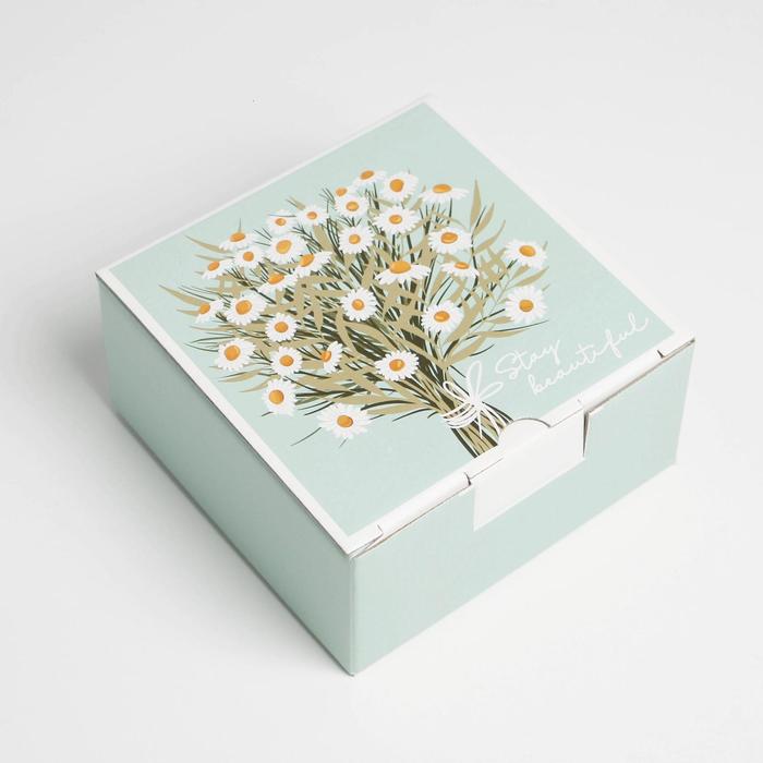 фото Коробка‒пенал «ромашки», 15 × 15 × 7 см дарите счастье