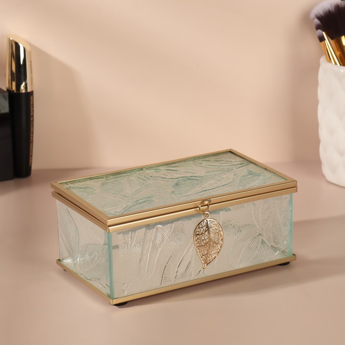 Органайзер для косметических принадлежностей, с крышкой, 1 секция, 14,5 × 8,5 × 6 см, цвет прозрачный/медный 
Органайзер для косметических принадлежностей, с крышкой, 1 секция, 14,5 × 8,5 × 6 см, цвет прозрачный/медный