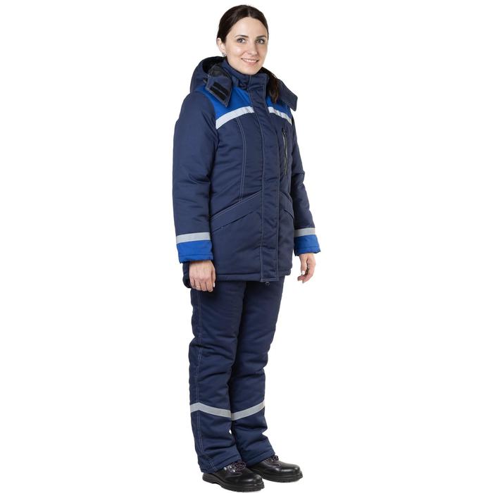 фото Куртка женская утеплённая, цвет синий, размер 56-58, рост 170-176
