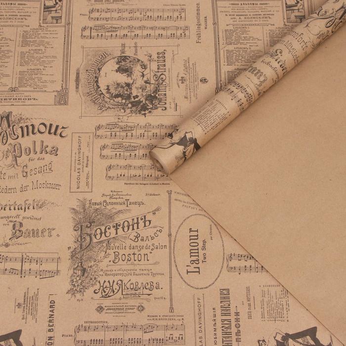 Бумага крафт "Музыкальная", чёрная, 0,7 х 10 м, 40 гр
Бумага крафт "Музыкальная", чёрная, 0,7 х 10 м, 40 гр