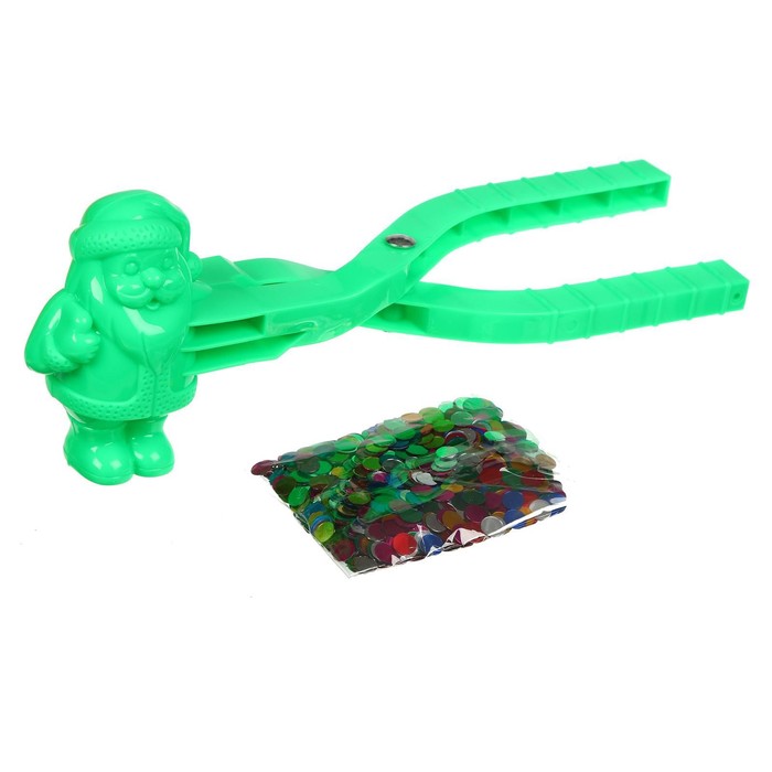 фото Набор снежколеп-песколеп «дед мороз» 22 × 8 × 4 см + конфетти 15 г, микс funny toys