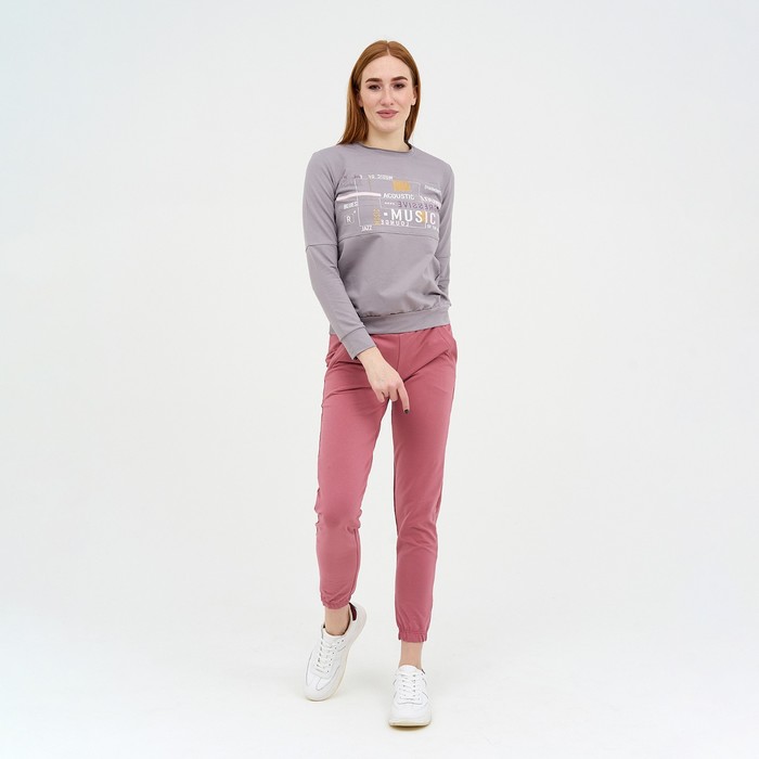 Комплект женский (толстовка/брюки) цвет сиреневый/брусничный, размер 54
Комплект женский (толстовка/брюки) цвет сиреневый/брусничный, размер 54