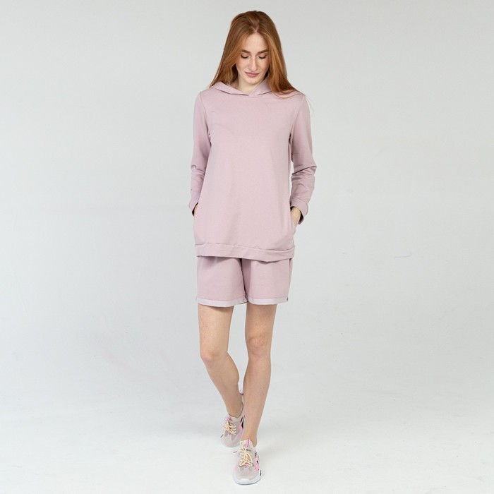 Комплект женский (толстовка/бермуды) цвет пудровый, размер 54
Комплект женский (толстовка/бермуды) цвет пудровый, размер 54