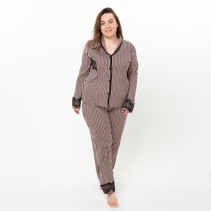 Комплект женский (кофта/брюки) цвет шоколадный, размер 54
Комплект женский (кофта/брюки) цвет шоколадный, размер 54