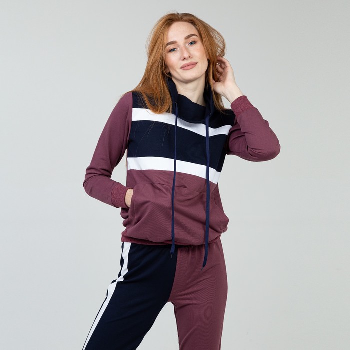 Комплект женский (толстовка/брюки) цвет амарантовый, размер 54
Комплект женский (толстовка/брюки) цвет амарантовый, размер 54