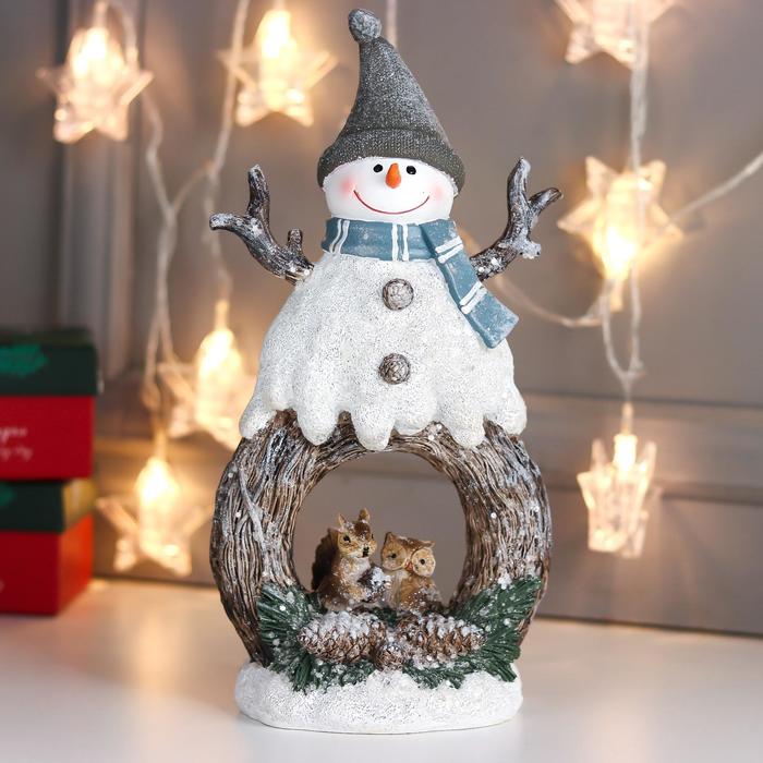 Сувенир полистоун "Лесной снеговик с белочкой и совой" 28х11,5х15,2 см 
Сувенир полистоун "Лесной снеговик с белочкой и совой" 28х11,5х15,2 см