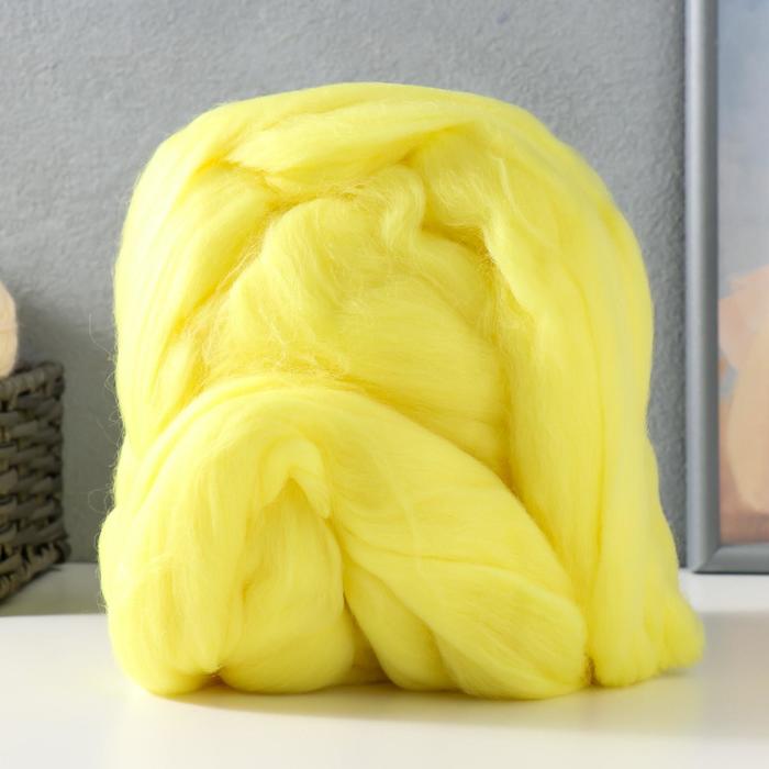 Гребенная лента 100% тонкая мериносовая шерсть 100гр (1340 лимон)
Гребенная лента 100% тонкая мериносовая шерсть 100гр (1340 лимон)