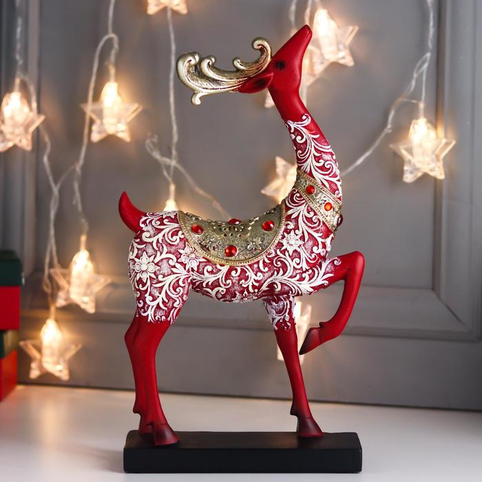 Сувенир полистоун "Олень с золотыми рогами, с узорами" красный 33х6,5х18,5 см
Сувенир полистоун "Олень с золотыми рогами, с узорами" красный 33х6,5х18,5 см