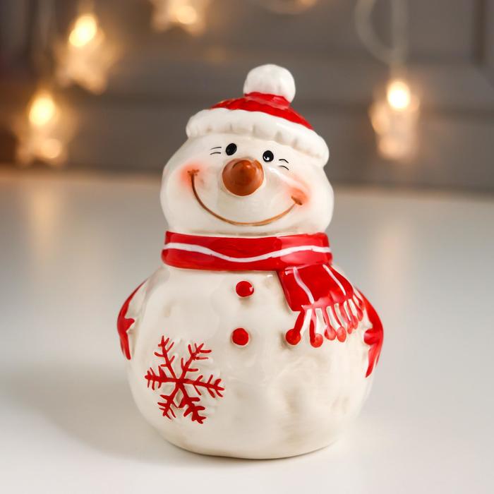 Сувенир керамика "Снеговик красный колпак, шарф, с красной снежинкой" большой 13,2х9,2х9,5см 65327
Сувенир керамика "Снеговик красный колпак, шарф, с красной снежинкой" большой 13,2х9,2х9,5см 65327