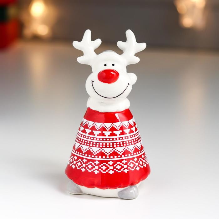 Сувенир керамика "Олешка в красном свитере с узорами" 11,7х6,5х6,7 см
Сувенир керамика "Олешка в красном свитере с узорами" 11,7х6,5х6,7 см