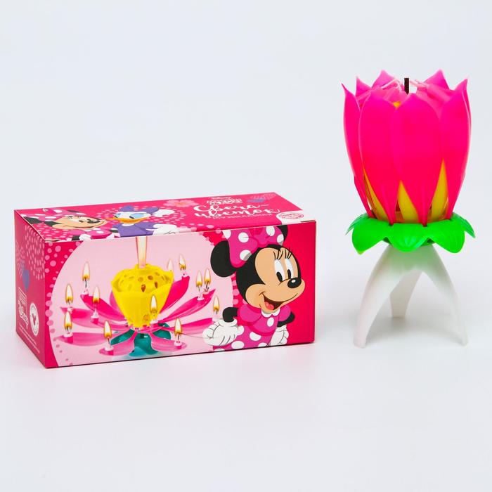 Свеча для торта музыкальная "Тюльпан", розовая, 12×5 см, Минни Маус 
Свеча для торта музыкальная "Тюльпан", розовая, 12×5 см, Минни Маус