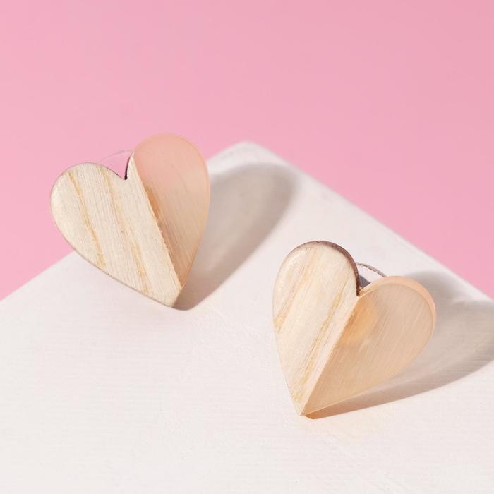 Серьги "Сердечки" натурэль, цвет бежево-розовый
Серьги "Сердечки" натурэль, цвет бежево-розовый