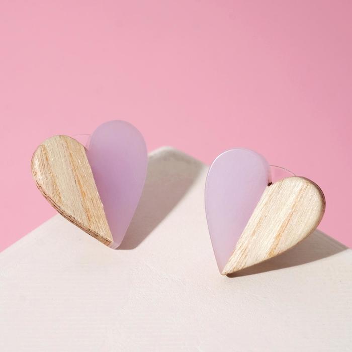 Серьги "Сердечки" натурэль, цвет бежево-сиреневый
Серьги "Сердечки" натурэль, цвет бежево-сиреневый