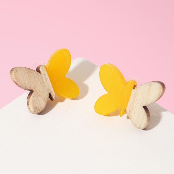 Серьги "Бабочки" натурэль, цвет бежево-жёлтый
Серьги "Бабочки" натурэль, цвет бежево-жёлтый