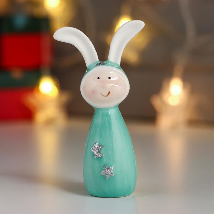 Сувенир керамика "Зайка в бирюзовом со звёздочками" 11х4х6 см
Сувенир керамика "Зайка в бирюзовом со звёздочками" 11х4х6 см