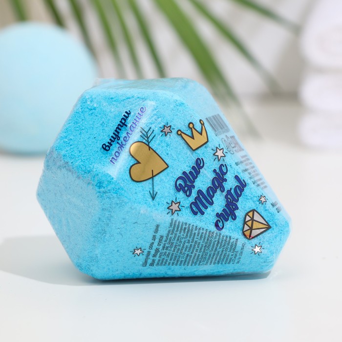 Бомбочка для ванн Blue Magic crystal, с предсказанием внутри, 200 г
Бомбочка для ванн Blue Magic crystal, с предсказанием внутри, 200 г