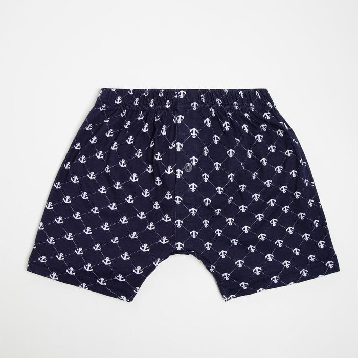 Трусы мужские свободные, цвет тёмно-синий/якорь, р-р 52
Трусы мужские свободные, цвет тёмно-синий/якорь, р-р 52