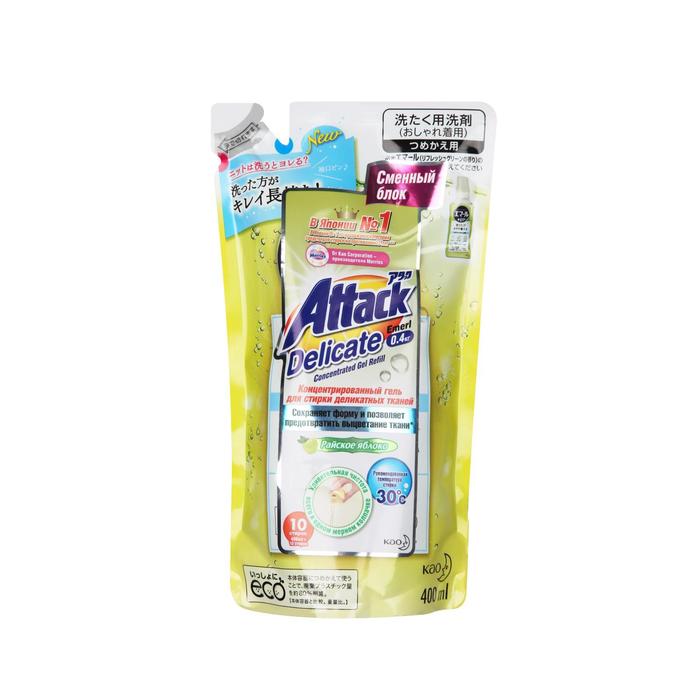 Жидкое средство для стирки Attack Delicate Emerl "Райское Яблоко", гель, для деликатных тканей, 400 мл 
Жидкое средство для стирки Attack Delicate Emerl "Райское Яблоко", гель, для деликатных тканей, 400 мл