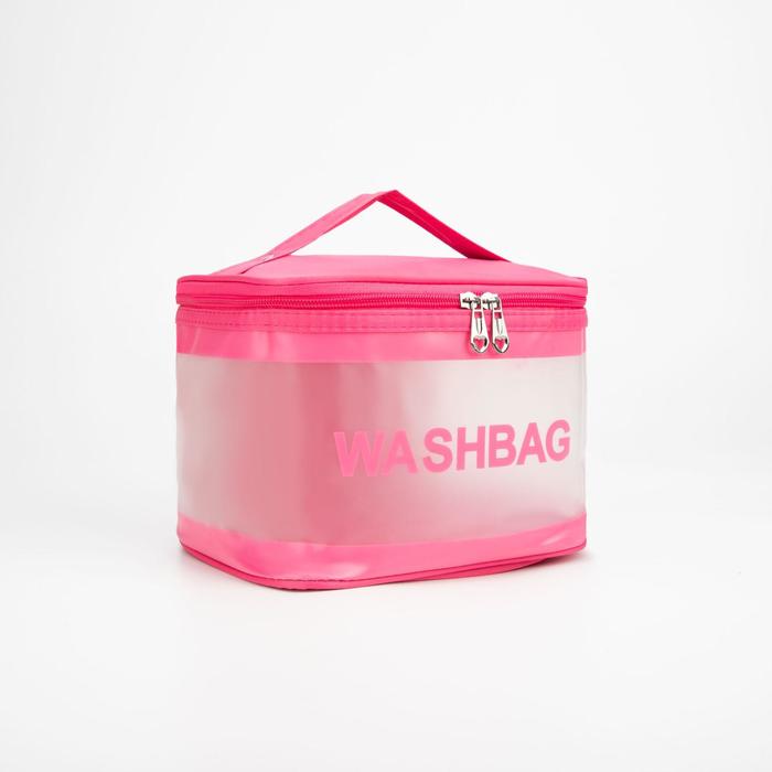 фото Косметичка, отдел на молнии, цвет малиновый, washbag