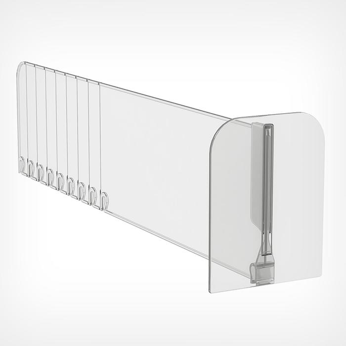 Пластиковый обламывающийся разделитель высотой 120 мм c широк перед огран 120 мм, L=285-485
Пластиковый обламывающийся разделитель высотой 120 мм c широк перед огран 120 мм, L=285-485