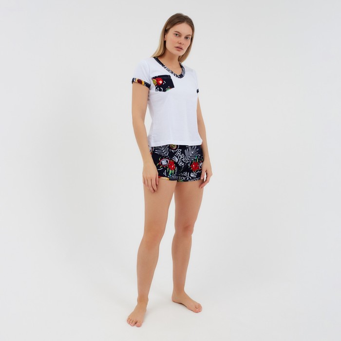 Пижама (футболка/шорты) женская (Ананасы) 257-2 синий, р. 54 
Пижама (футболка/шорты) женская (Ананасы) 257-2 синий, р. 54