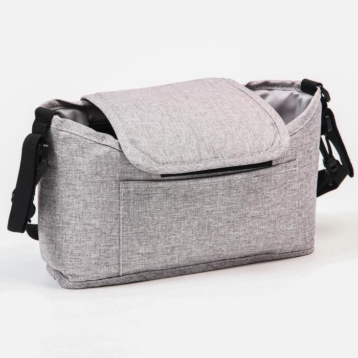 фото Сумка-органайзер для коляски, цвет серый