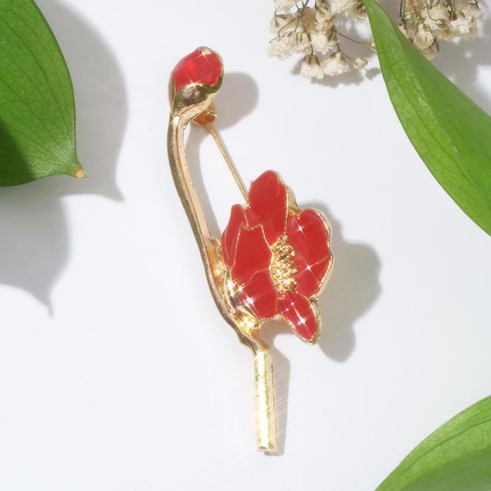 Брошь "Цветы" маки, цвет красный в золоте
Брошь "Цветы" маки, цвет красный в золоте