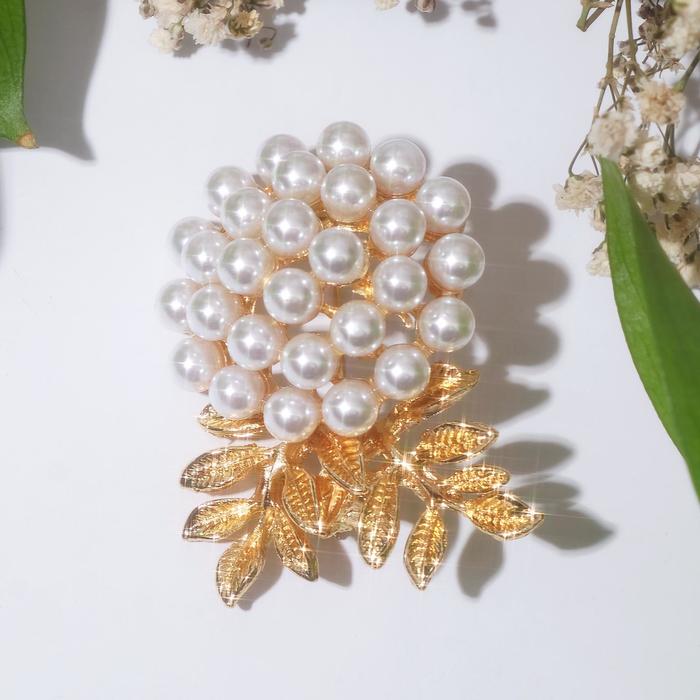 Брошь "Жемчужный папоротник", цвет белый в золоте
Брошь "Жемчужный папоротник", цвет белый в золоте