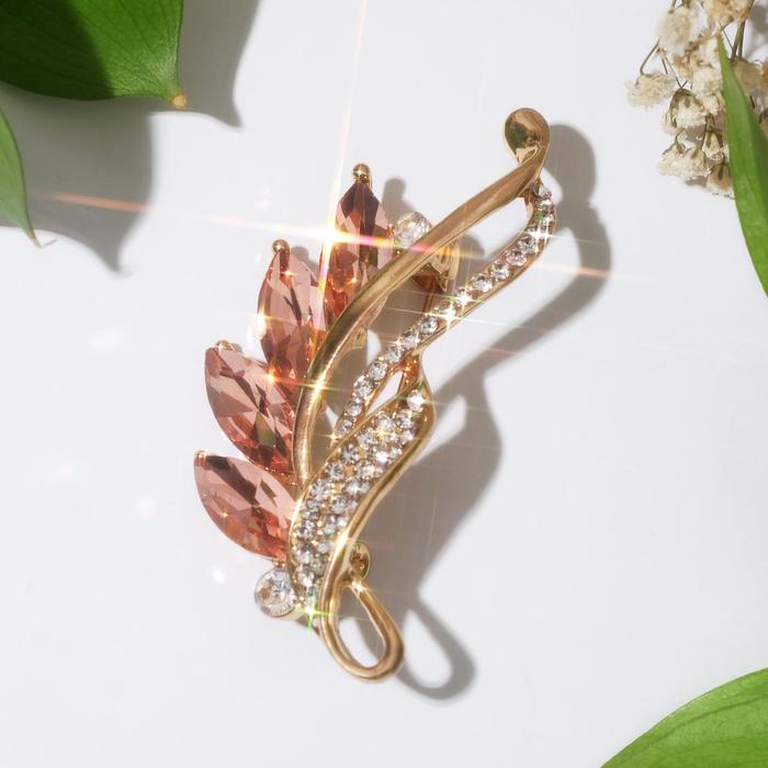 Брошь "Веточка" с петлёй, цвет бело-золотой в золоте
Брошь "Веточка" с петлёй, цвет бело-золотой в золоте