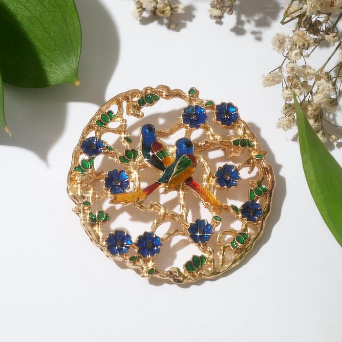 Брошь "Птенчики в цветах", разноцветная в золоте
Брошь "Птенчики в цветах", разноцветная в золоте