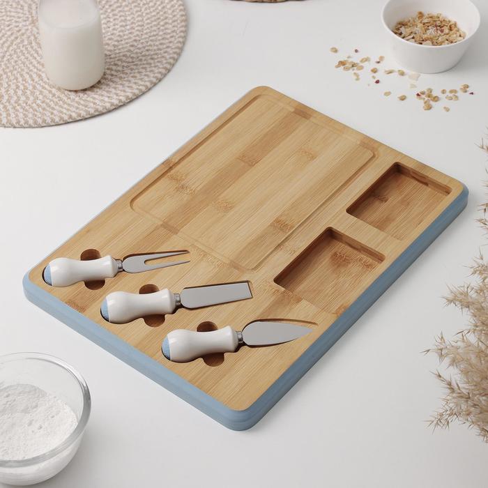 Набор для подачи сыра Heaven, 3 ножа, 38,5×28 см, бамбук
Набор для подачи сыра Heaven, 3 ножа, 38,5×28 см, бамбук