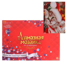 Алмазная мозаика 22×32 см, с подрамником, с полным заполнением 19 цв. «Новогодний котёнок»
Алмазная мозаика 22×32 см, с подрамником, с полным заполнением 19 цв. «Новогодний котёнок»