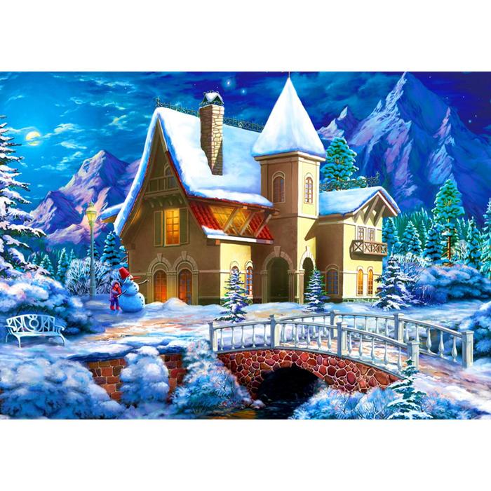 Алмазная мозаика 30×40 см, с подрамником, с полным заполнением, 34 цв. «Заснеженный дом у гор»
Алмазная мозаика 30×40 см, с подрамником, с полным заполнением, 34 цв. «Заснеженный дом у гор»