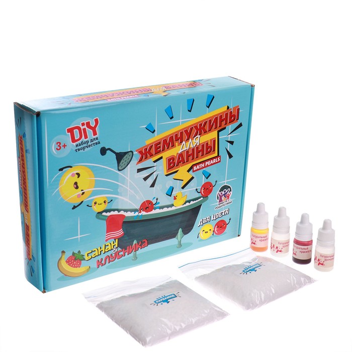 Набор для творчества. Жемчужины для ванны "Банан и клубника" 754
Набор для творчества. Жемчужины для ванны "Банан и клубника" 754