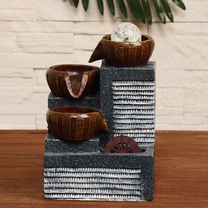 Фонтан "Бланка" три кувшина, 18х15х28 см (с подсветкой)
Фонтан "Бланка" три кувшина, 18х15х28 см (с подсветкой)