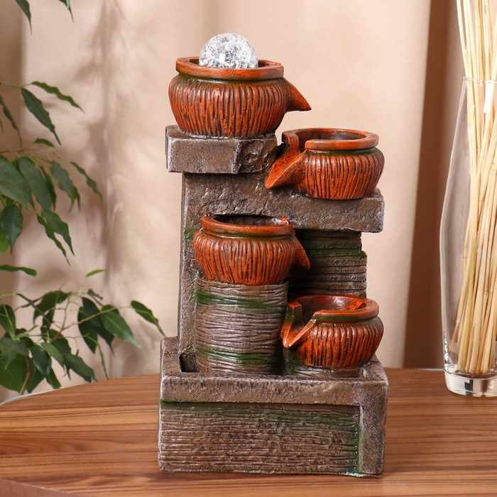 Фонтан "Водяные чаши" 19х15х35 см (с подсветкой)
Фонтан "Водяные чаши" 19х15х35 см (с подсветкой)