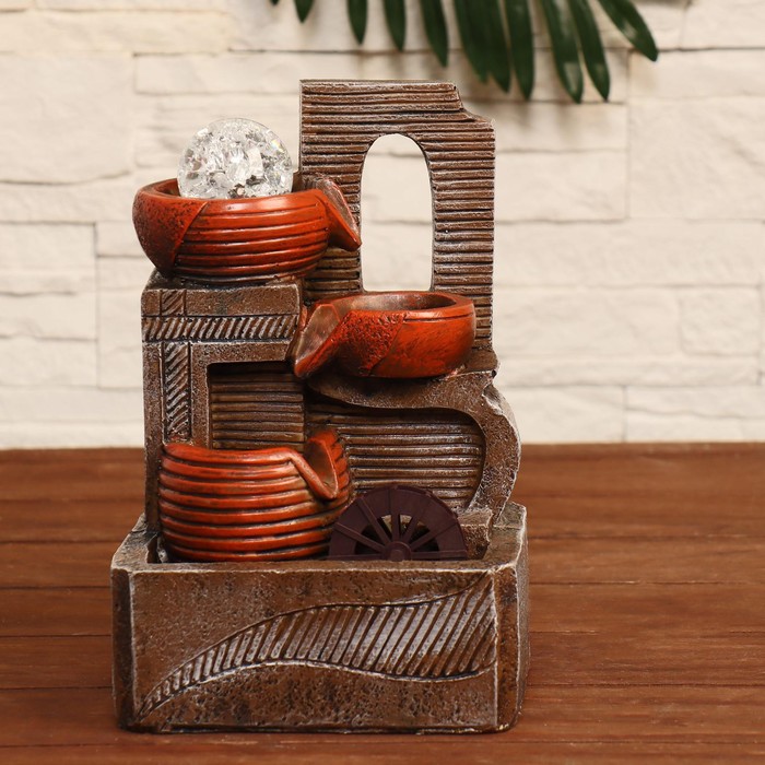 Фонтан "Водяные чаши" арка, 18х14х26 см (с подсветкой)
Фонтан "Водяные чаши" арка, 18х14х26 см (с подсветкой)