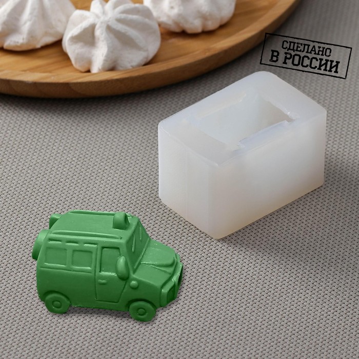 Силиконовая форма «Машинка 3D», 6×3,7×3,8 см, цвет прозрачный
Силиконовая форма «Машинка 3D», 6×3,7×3,8 см, цвет прозрачный