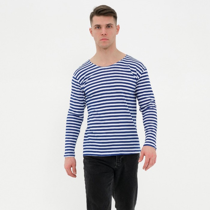 Джемпер (Лонгслив-тельняшка) мужская, цвет белый/полоска, размер 50
Джемпер (Лонгслив-тельняшка) мужская, цвет белый/полоска, размер 50