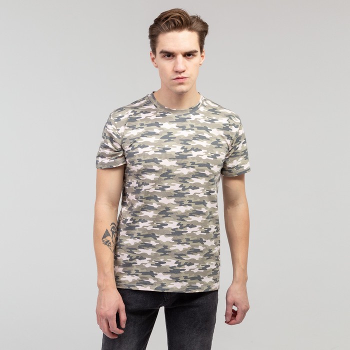 Футболка мужская, цвет бежевый/камуфляж, размер 52
Футболка мужская, цвет бежевый/камуфляж, размер 52