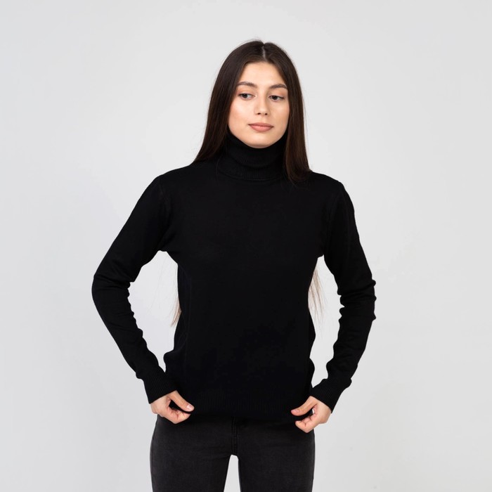 Джемпер (Водолазка) женская (гладь), цвет черный, размер 44
Джемпер (Водолазка) женская (гладь), цвет черный, размер 44