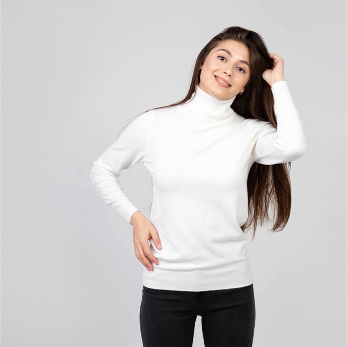 Джемпер (Водолазка) женская (гладь), цвет молочный, размер 48
Джемпер (Водолазка) женская (гладь), цвет молочный, размер 48