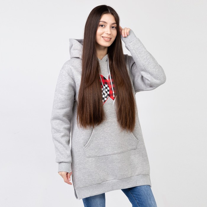 Толстовка удлиненная (худи) с капюшоном, серый принт 2 сердца, 48-50, футер НАЧЁС
Толстовка удлиненная (худи) с капюшоном, серый принт 2 сердца, 48-50, футер НАЧЁС