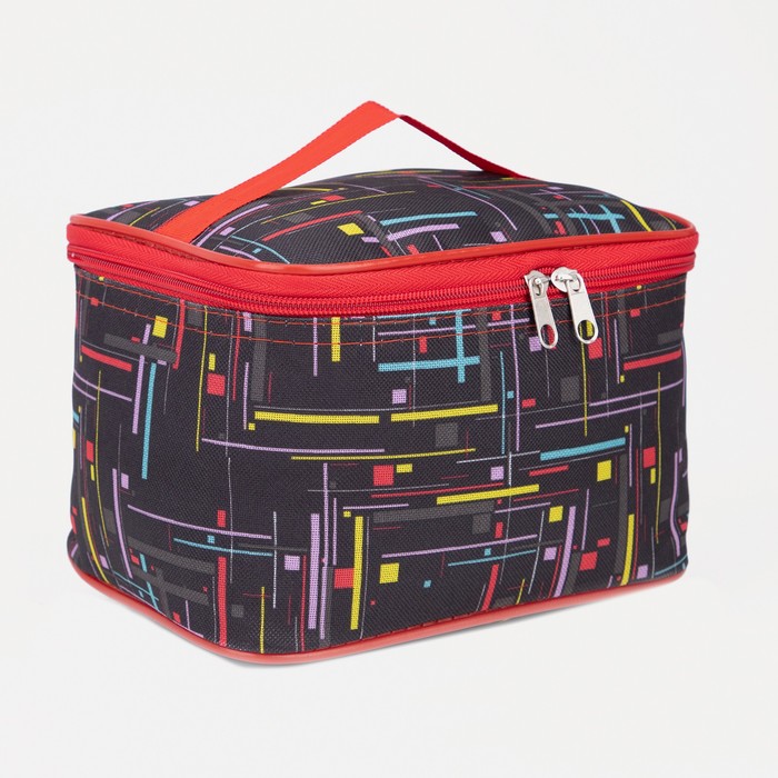 фото Косметичка на молнии, цвет чёрный/разноцветный
