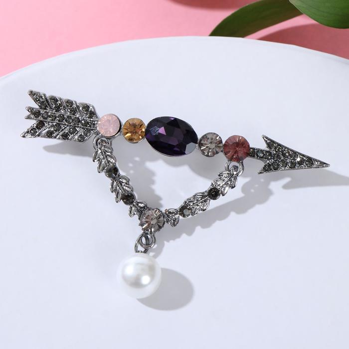 Брошь "Стрела", цветная в серебре 
Брошь "Стрела", цветная в серебре