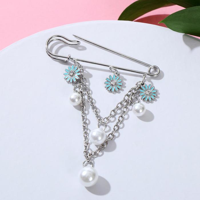 Булавка "Весна", цветы и бусины, 7см, цвет бело-голубой в серебре
Булавка "Весна", цветы и бусины, 7см, цвет бело-голубой в серебре