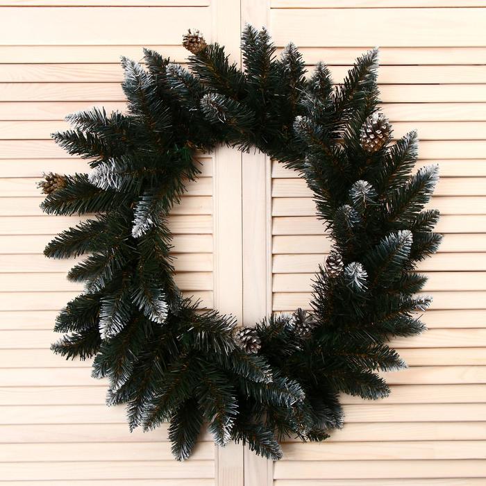 Венок "Интерьерный" белоснежный 2,0 (шишки серебро) 55 см
Венок "Интерьерный" белоснежный 2,0 (шишки серебро) 55 см