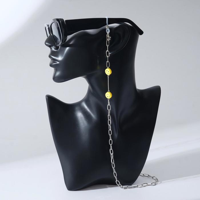 Цепочка для очков "Смайлик" цепь, цвет желтый в серебре, 70 см
Цепочка для очков "Смайлик" цепь, цвет желтый в серебре, 70 см