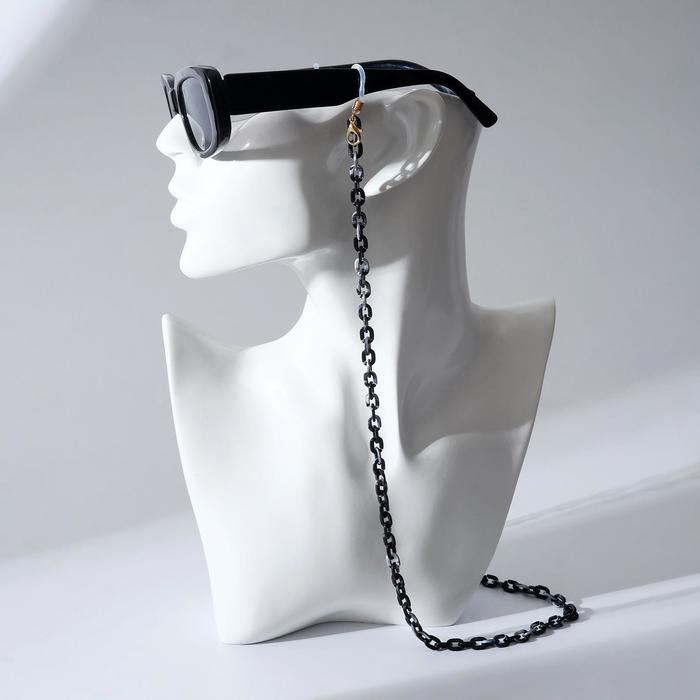 Цепочка для очков "Звенья" тени, цвет чёрно-серый, 70 см
Цепочка для очков "Звенья" тени, цвет чёрно-серый, 70 см